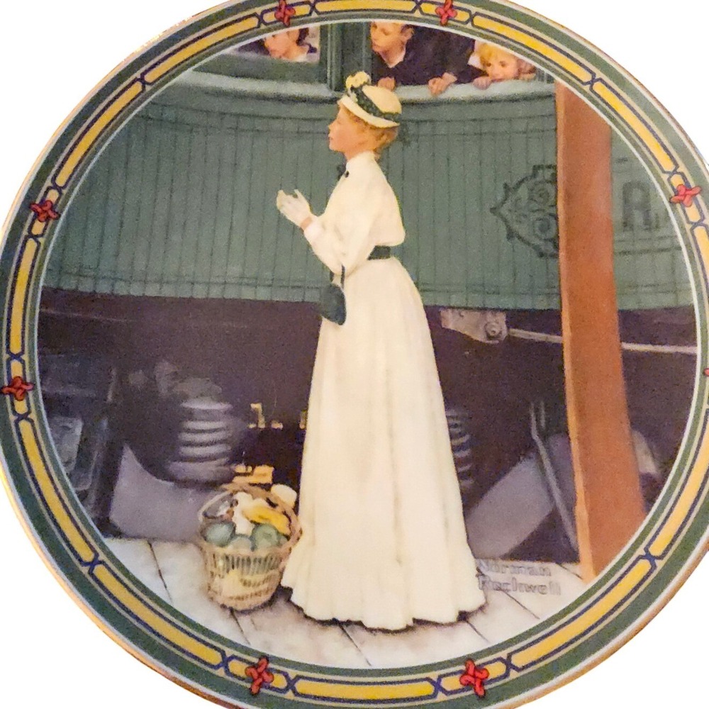 Norman Rockwell A Mother's Welcome Knowles China Plate Rockwell's American Dream